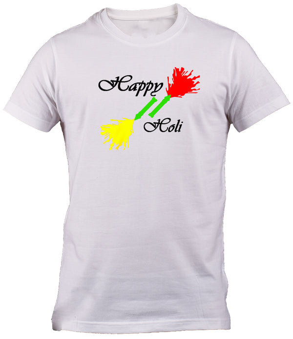 Happy Holi TShirts/Tees White