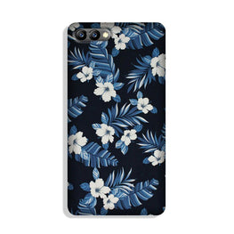 White flowers Blue Background2 Case for Honor 10