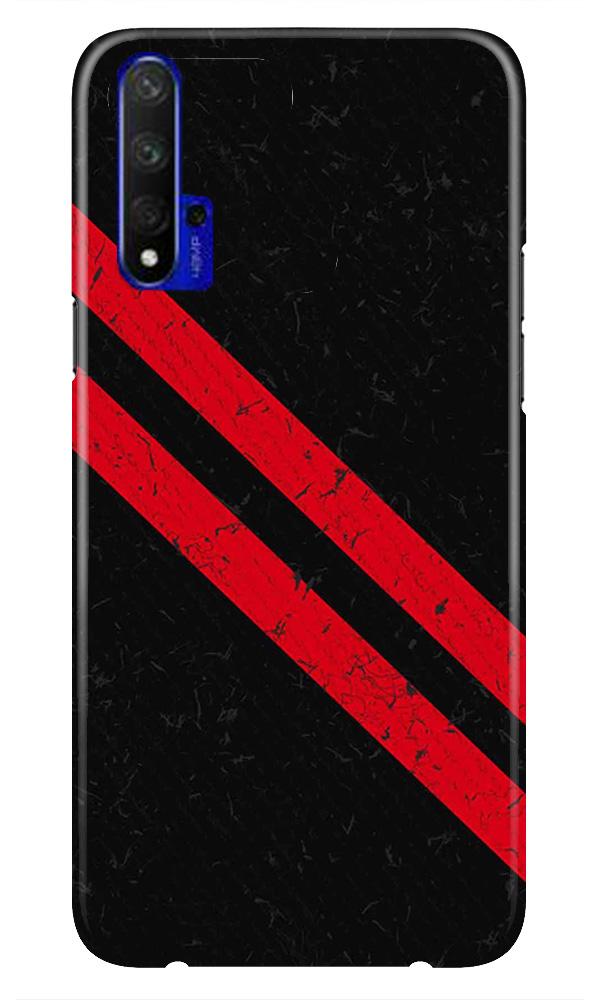 Black Red Pattern Mobile Back Case for Huawei Honor 20 (Design - 373)