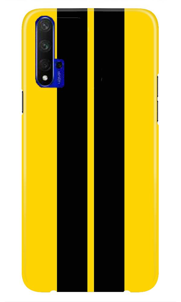 Black Yellow Pattern Mobile Back Case for Huawei Honor 20 (Design - 377)