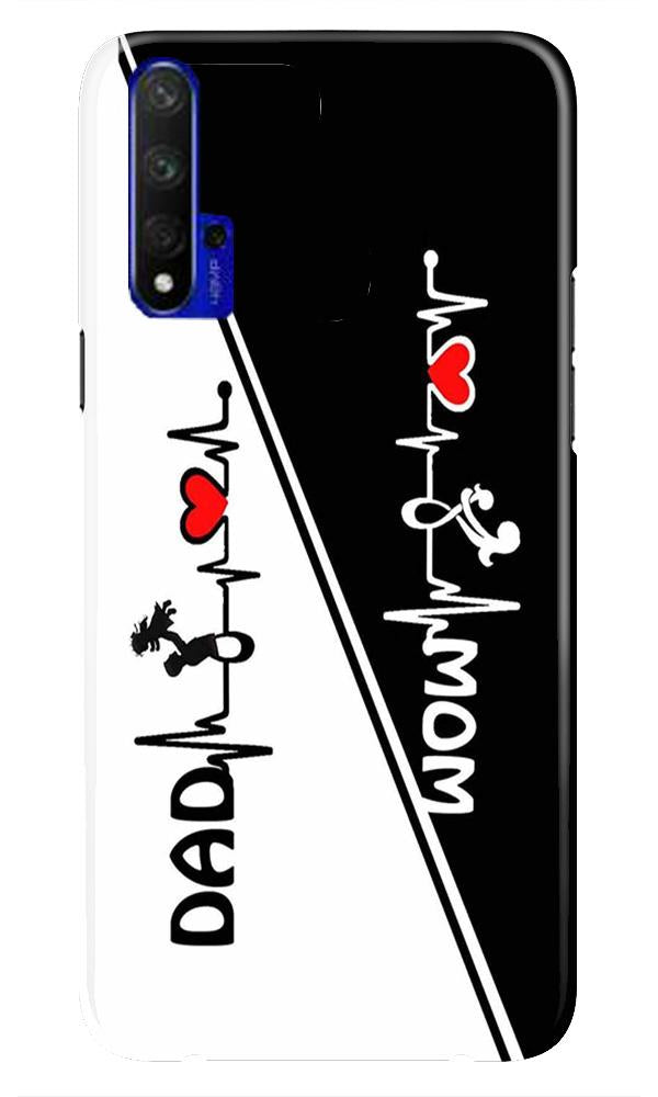 Love Mom Dad Mobile Back Case for Huawei Honor 20 (Design - 385)