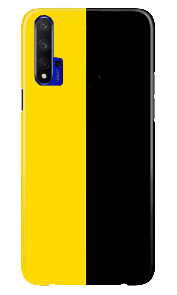Black Yellow Pattern Mobile Back Case for Huawei Honor 20 (Design - 397)