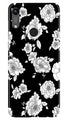 White flowers Black Background Case for Honor 8A