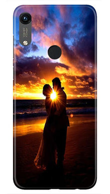 Couple Sea shore Mobile Back Case for Honor 8A (Design - 13)