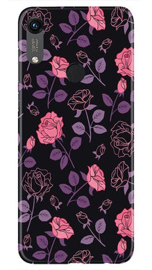 Rose Black Background Mobile Back Case for Honor 8A (Design - 27)