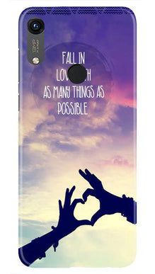 Fall in love Mobile Back Case for Honor 8A (Design - 50)