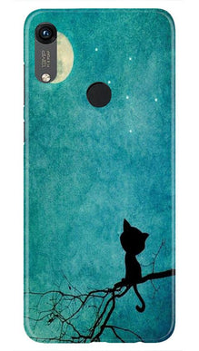Moon cat Mobile Back Case for Honor 8A (Design - 70)