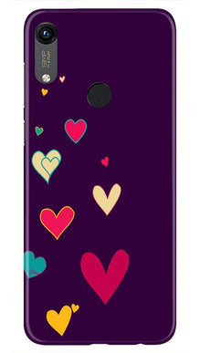 Purple Background Mobile Back Case for Honor 8A  (Design - 107)