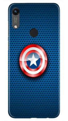 Captain America Shield Mobile Back Case for Honor 8A (Design - 253)