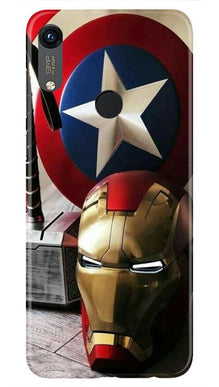 Ironman Captain America Mobile Back Case for Honor 8A (Design - 254)