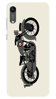 MotorCycle Mobile Back Case for Honor 8A (Design - 259)