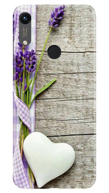 White Heart Mobile Back Case for Honor 8A (Design - 298)