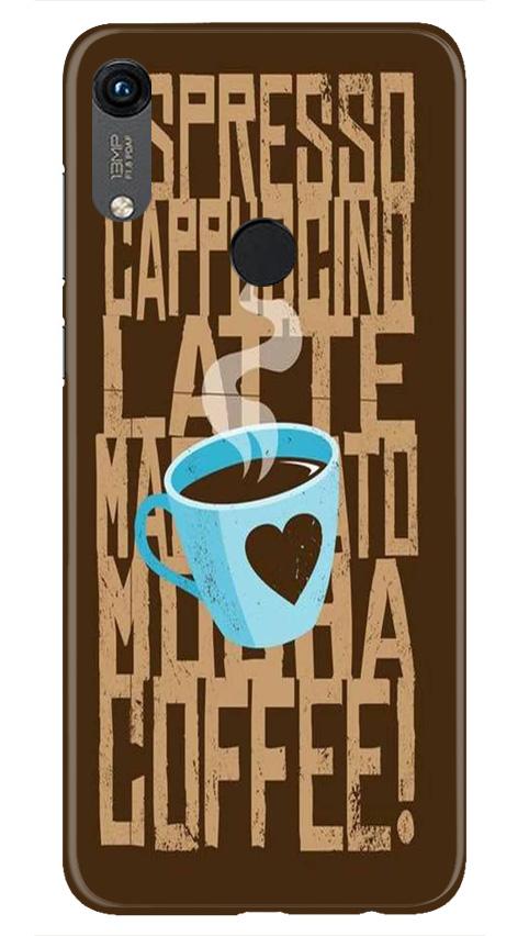 Love Coffee Mobile Back Case for Honor 8A (Design - 351)