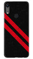 Black Red Pattern Mobile Back Case for Honor 8A (Design - 373)
