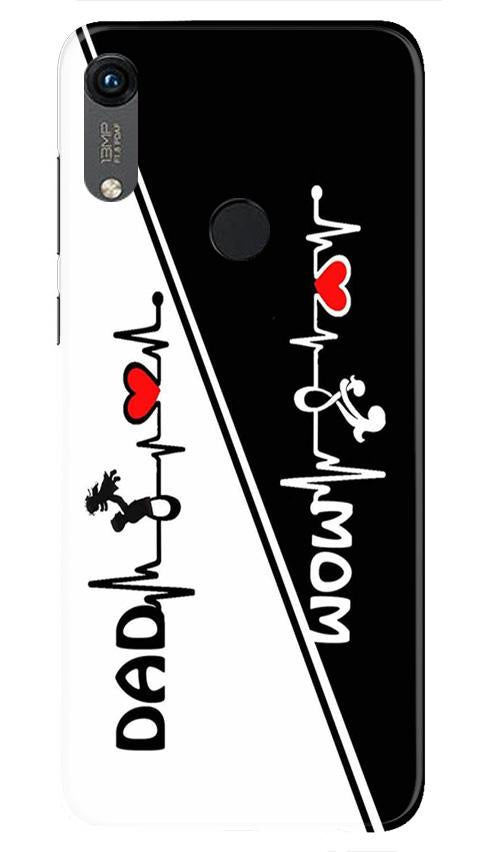 Love Mom Dad Mobile Back Case for Honor 8A (Design - 385)