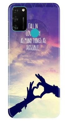 Fall in love Mobile Back Case for Honor 9A (Design - 50)