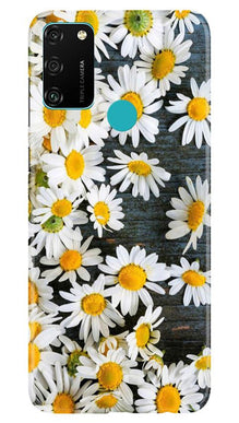 White flowers2 Mobile Back Case for Honor 9A (Design - 62)