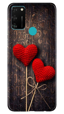 Red Hearts Mobile Back Case for Honor 9A (Design - 80)