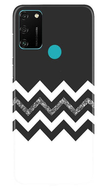 Black white Pattern2Mobile Back Case for Honor 9A (Design - 83)
