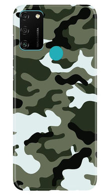 Army Camouflage Mobile Back Case for Honor 9A  (Design - 108)