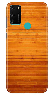 Wooden Look Mobile Back Case for Honor 9A  (Design - 111)