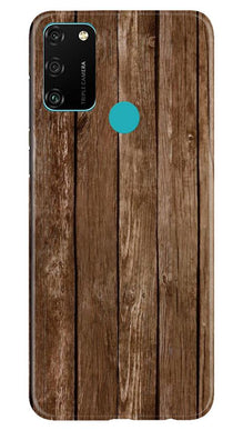 Wooden Look Mobile Back Case for Honor 9A  (Design - 112)