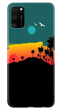 Sky Trees Mobile Back Case for Honor 9A (Design - 191)