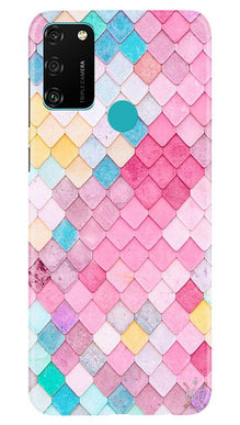 Pink Pattern Mobile Back Case for Honor 9A (Design - 215)