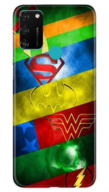 Superheros Logo Mobile Back Case for Honor 9A (Design - 251)