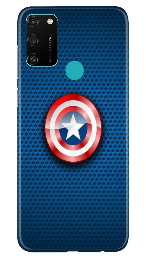 Captain America Shield Case for Honor 9A (Design No. 253)