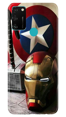 Ironman Captain America Mobile Back Case for Honor 9A (Design - 254)