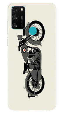 MotorCycle Mobile Back Case for Honor 9A (Design - 259)