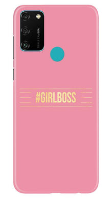 Girl Boss Pink Mobile Back Case for Honor 9A (Design - 263)