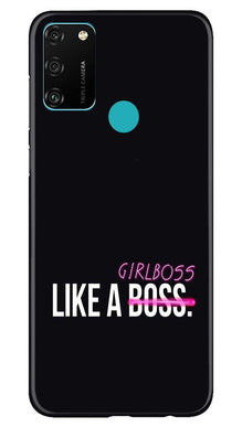 Like a Girl Boss Mobile Back Case for Honor 9A (Design - 265)