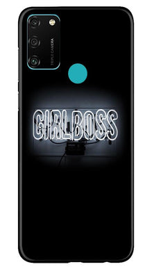Girl Boss Black Mobile Back Case for Honor 9A (Design - 268)