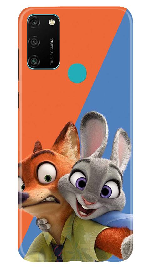 Cartoon Mobile Back Case for Honor 9A (Design - 346)
