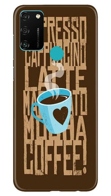 Love Coffee Mobile Back Case for Honor 9A (Design - 351)