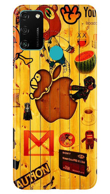 Wooden Texture Mobile Back Case for Honor 9A (Design - 367)