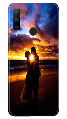 Couple Sea shore Mobile Back Case for Honor 9x (Design - 13)