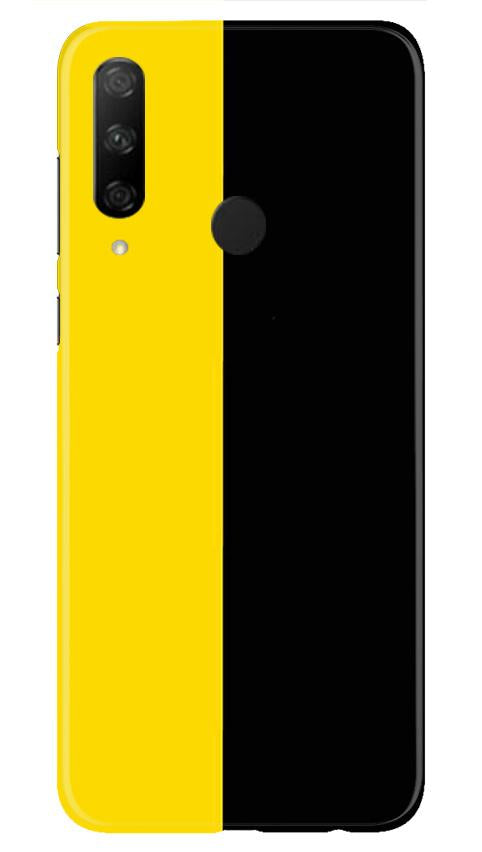 Black Yellow Pattern Mobile Back Case for Honor 9X (Design - 397)