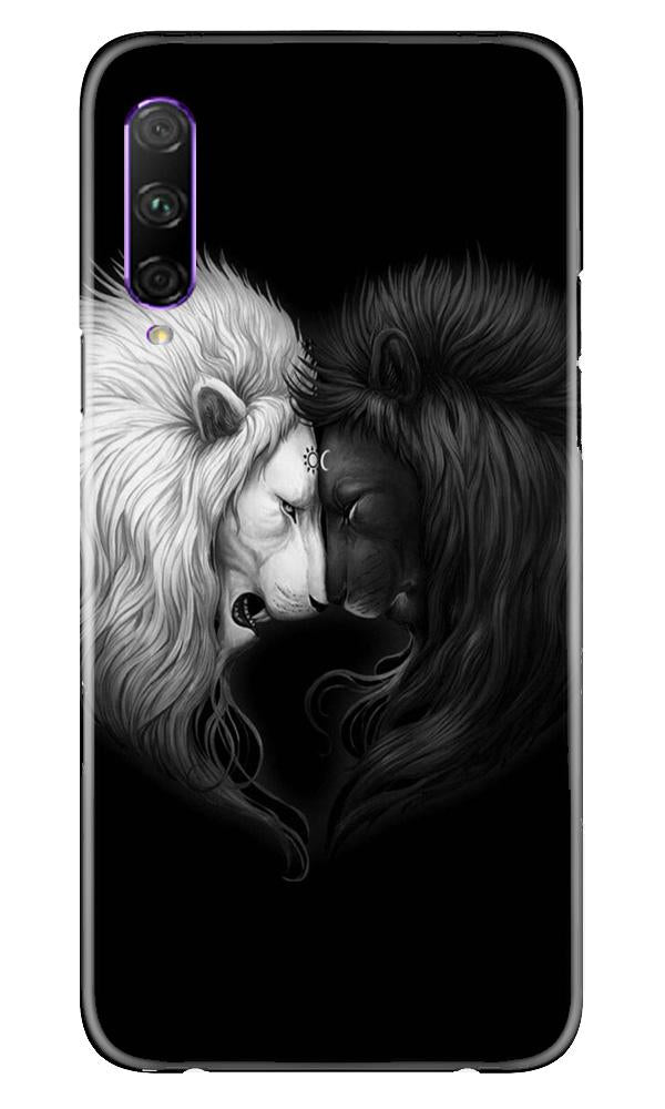 Dark White Lion Case for Honor 9x Pro  (Design - 140)