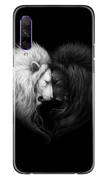 Dark White Lion Mobile Back Case for Honor 9x Pro  (Design - 140)