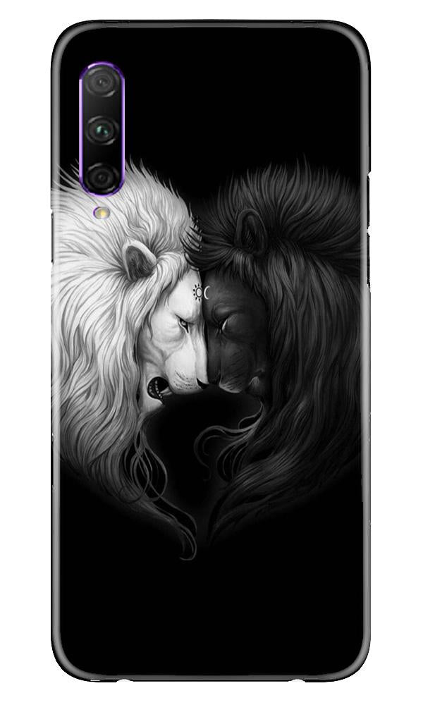 Dark White Lion Case for Huawei Y9s  (Design - 140)