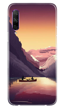 Mountains Boat Mobile Back Case for Huawei Y9s (Design - 181)
