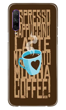 Love Coffee Mobile Back Case for Honor 9x Pro (Design - 351)