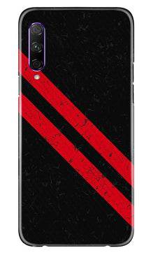 Black Red Pattern Mobile Back Case for Honor 9x Pro (Design - 373)