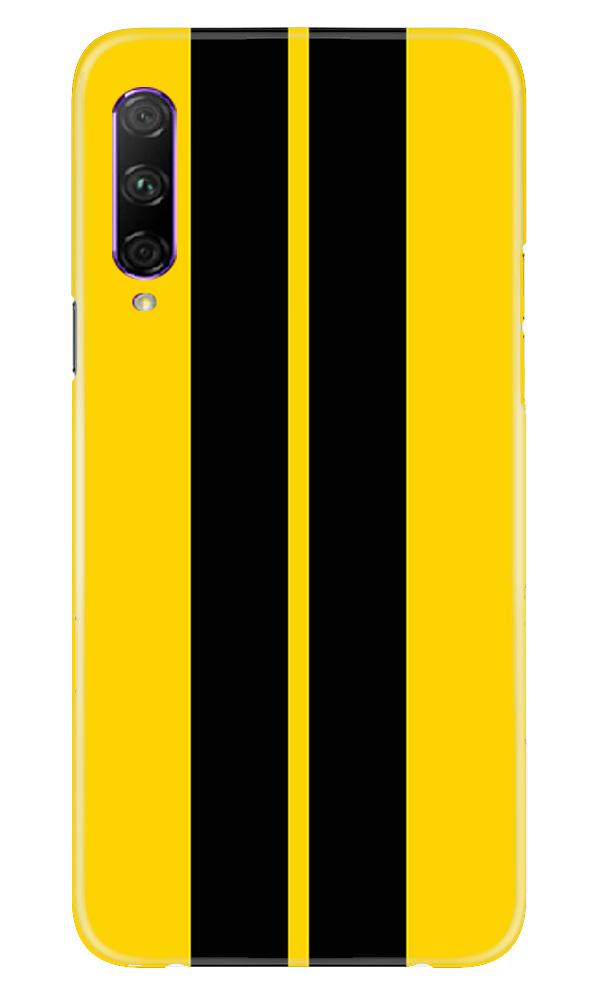 Black Yellow Pattern Mobile Back Case for Honor 9x Pro (Design - 377)