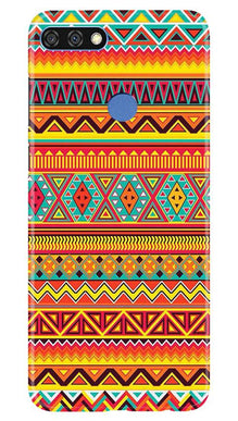 Zigzag line pattern Mobile Back Case for Huawei 7C (Design - 4)