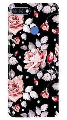 Pink rose Mobile Back Case for Huawei 7C (Design - 12)