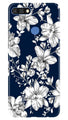 White flowers Blue Background Case for Huawei 7C